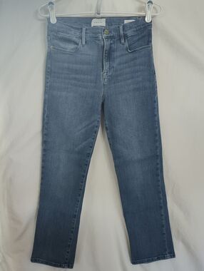 FRAME Le High Straight Jeans Bestia Blue LHST801 Size 27